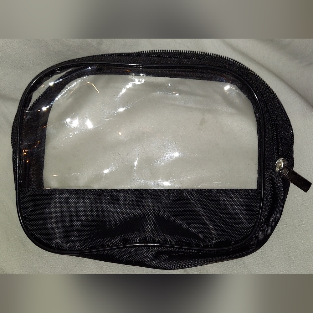Transparent Front Black Travel Pouch